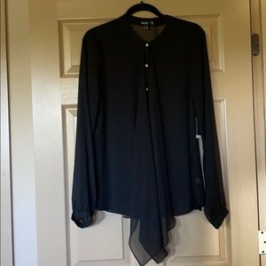 VALETEE Sheer Black Top